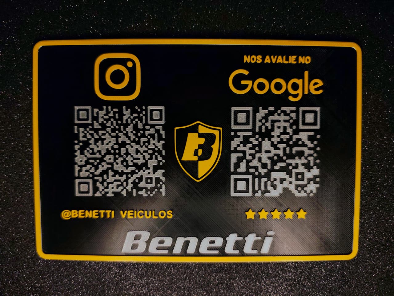 Placa QR Code personalizável 3DAPE