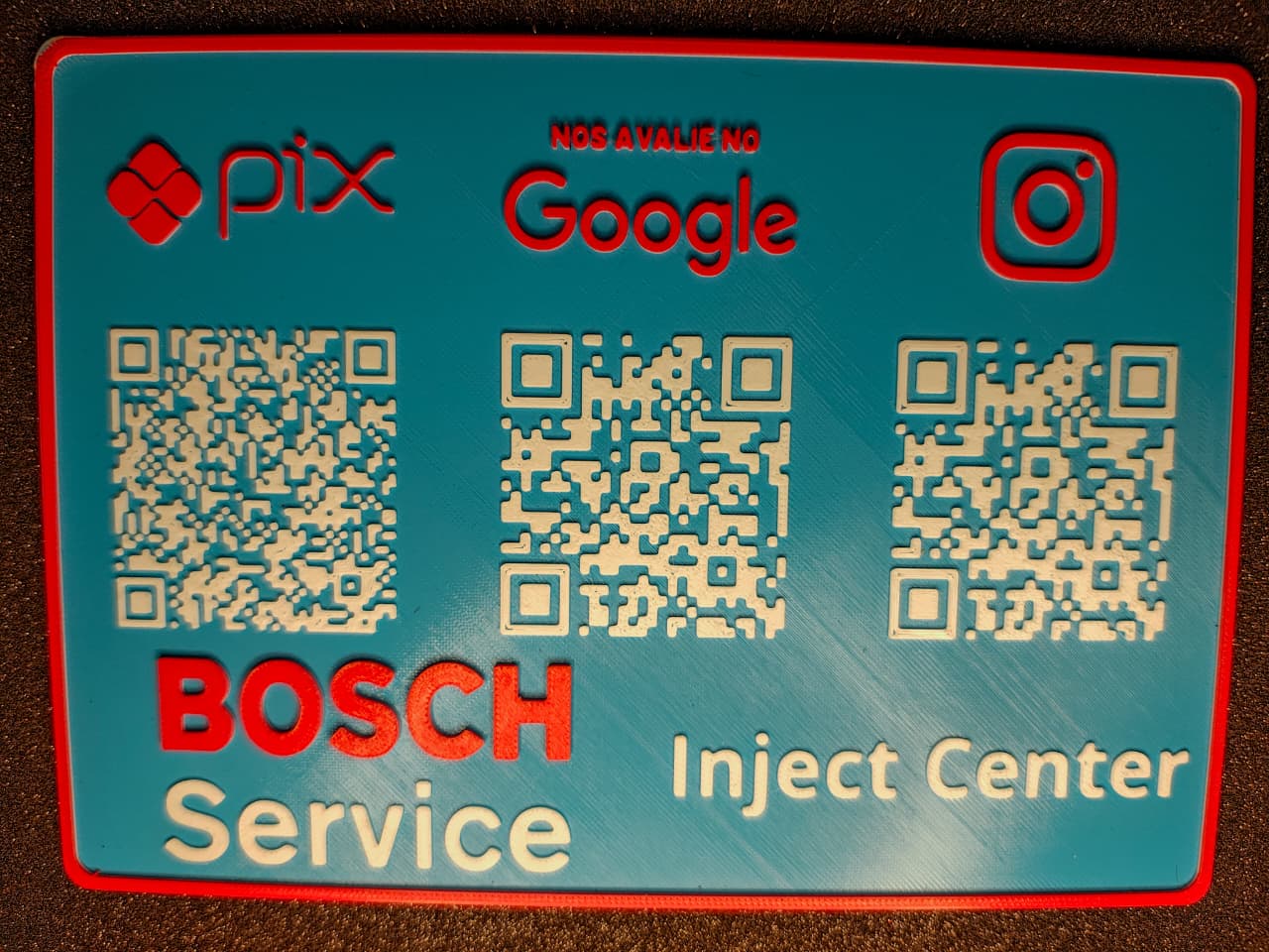 Placa QR Code personalizável 3DAPE